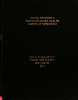 Employee participation in organizational decision making and acceptance of planned change