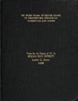 The spider fauna of Beaver Island, its composition, ecological distribution and origin