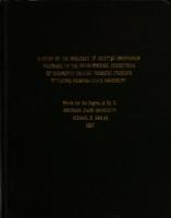 A study of the influence of selected orientation programs on the environmental perceptions of community college transfer students attending Michigan State University