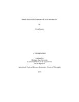 Three essays in corporate sustainability