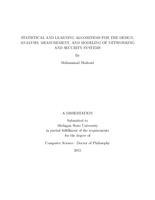 Statistical and learning algorithms for the design, analysis, measurement, and modeling of networking and security systems