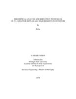 Theoretical analysis and reduction techniques of DC capacitor ripples and requirements in inverters