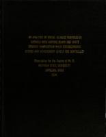 An analysis of social climate variables in schools with varying black and white student composition when socioeconomic status and achievement levels are controlled