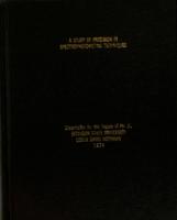 A study of precision in spectrophotometric techniques