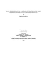 Family resilience following a diagnosis of pediatric cancer : parent experiences of social support, coping, and adaptation