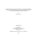 Rehabilitation counselor self-efficacy and work environment factors that promote the use of evidence-based practices in vocational rehabilitation service delivery