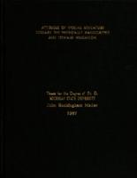 Attitudes of special eductors toward the physically handicapped and toward education