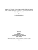 Effects of late delivery of fertilizer under the farmer input support program on technical efficiency and maize production in Zambia