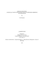 Striving for justice : a politically motivated investigation of supervisor adherence to justice rules