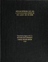 American Unitarians, 1830-1865 : a study of religious opinion on war, slavery, and the Union
