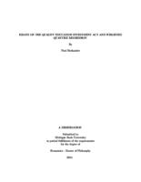 Essays on the Quality Education Investment Act and weighted Quantile Regression