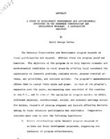 A study of development preferences and socioeconomic structure in the resource conservation and development program : a comparative analysis