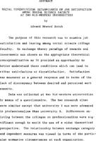 Social psychological determinants of job satisfaction among social science faculty at two Mid-western univerities