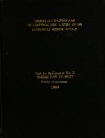 Worker satisfaction and occupational life, a study of the automobile worker in Italy