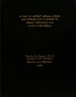 A study of nutrient accrual, uptake, and regeneration as related to primary production in a warm-water stream