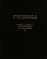 Dimensions of communication in three- and four-year-old children's peer interactions