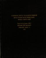 A descriptive study of the volunteer probation officer program in the Ingham County, Michigan Probate Court