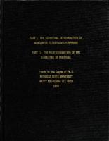 Part I: The structure determination of manganese tetraphenylporphyrin. Part II: The redetermination of the structure of porphine