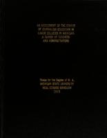 An assessment of the status of journalism education in junior colleges in Michigan : a survey of teachers and administrators