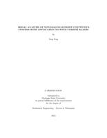 Modal analysis of non-diagonalizable continuous systems with application to wind turbine blades