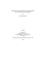 Prosodic characteristics in young children with autism spectrum disorder