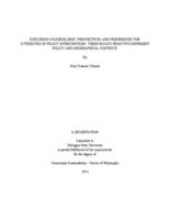 Exploring stakeholders' perspectives and preferences for attributes of policy interventions : three essays from two different policy and geographical contexts