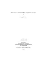 Three essays on international trade and monetary economics