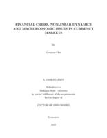 Financial crises, nonlinear dynamics and macroeconomic issues in currency markets