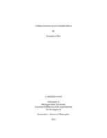 Three essays on econometrics