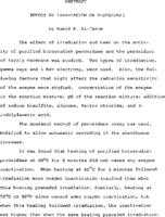 Effect of irradiation on peroxidase