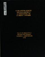 Factors affecting assymmetric induction in additions to 2,3-dimethylbutanal and 3,4-dimethyl-2-pentanone