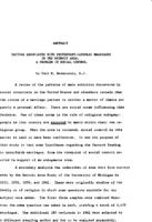 Factors associated with Protestant-Catholic marriages in the Detroit area : a problem in social control