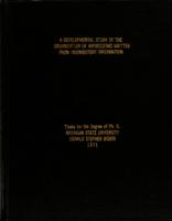 A developmental study of the organization of impressions written from inconsistent information