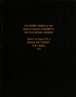 Non-academic variables as they relate to academic achievement of male black doctoral candidates