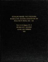 Reconciling proposed public investments in agricultural education, infrastructure and production in Nigeria, 1969-1985