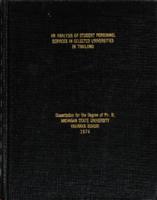 An analysis of student personnel services in selected universities in Thailand