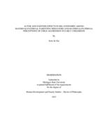 Actor and partner effects in relationships among maternal/paternal parenting behaviors and maternal/paternal perceptions of child aggression in early childhood