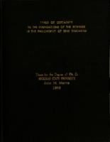 Types of certainity in the foundations of the sciences in the philosophy of Rene Descartes