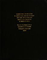 Occupational opportunities in agricultural and related fields and their implications for agricultural education of Negro students