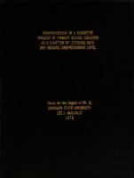 Comprehension of a narrative passage by primary school children as a function of listening rate and reading comprehension level