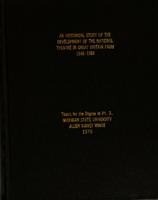 A historical study of the development of the National Theatre in Great Britain from 1948 to 1968