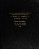 Comparative analysis of selected personal and social background characteristics of high school girls at three levels of participation in basketball