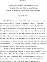 Sodium and chromate ion movement across isolated frog and fish skins with the effect of magnetic fields upon such movement