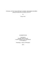 Physical activity self-efficacy in rural and urban children : associations with physical activity