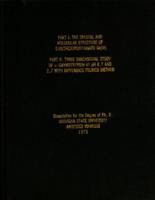 Part I: The crystal and molecular structure of dimethoxyporphinato Ge(IV) ; Part II: Three dimensional study of [alpha]- Chymotrypsin at pH 8.7 and 2.7 with difference Fourier method