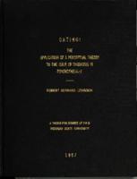 Gating : the application of a perceptual theory to the issue of diagnosis in psychotherapy