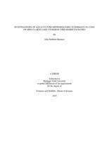 Investigations of aquaculture methodologies to enhance success of Great Lakes lake sturgeon streamside facilities