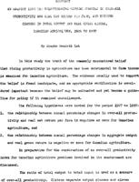 An enquiry into the relationships between changes in over-all productivity and real net return per farm, and between changes in total output and real gross return, Canadian agriculture, 1926-1957