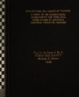 Occupational self-images of teachers : a study of the occupational involvements and work-role orientations of Michigan industrial education teachers