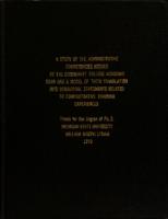 A study of the administrative competencies needed by the community college Academic Dean and a model of their translation into behavioral statements related to administrative training experiences